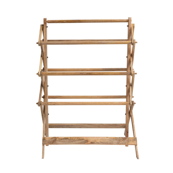 Loon Peak® Wood Foldable Accordion Drying Rack Wayfair